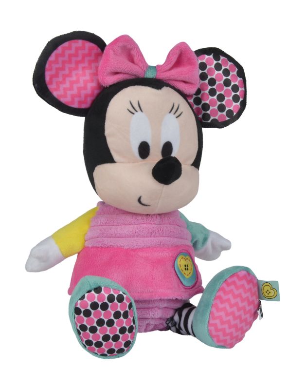  soft toy minnie mouse pink blue yellow heart 